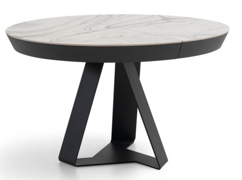 Tafel Dekton Carlo rond met verlengstuk
