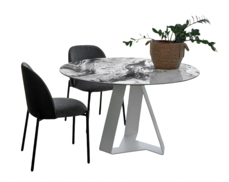 Tafel Dekton Carlo rond zonder verlengstuk