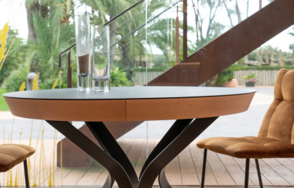 Tafel Dekton Kevin rond met verlengstuk