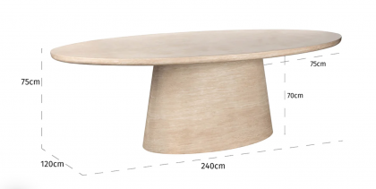Tafel organisch beige